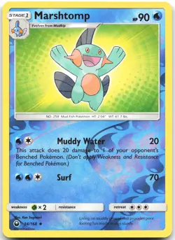 Marshtomp 34/168 Uncommon Celestial Storm Pokemon Reverse Holo Near Mint - Image 1