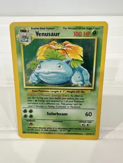 Pokemon TCG Venusaur Holo Rare Card 15/102 Base Set Unlimited - Image 3