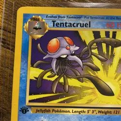 Tentacruel 44/62 1st Edition Fossil Regular Pokemon TCG LP - Image 2