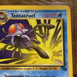 Tentacruel 44/62 1st Edition Fossil Regular Pokemon TCG LP - Image 3