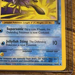 Tentacruel 44/62 1st Edition Fossil Regular Pokemon TCG LP - Image 4
