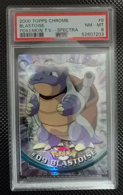2000 Topps Pokemon Chrome Blastoise Spectra #9 Rare PSA 8 🔥Pop.4🔥 19 Higher - Image 1