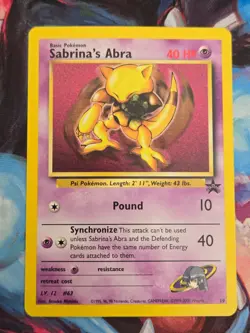 Black Star Promo Sabrina's Abra #19 Pokemon TCG LP - Image 1