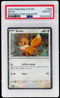2025 Pokemon Scarlet And Violet Promo Eevee #200 PSA 10 Gem Mint Svp - Image 1
