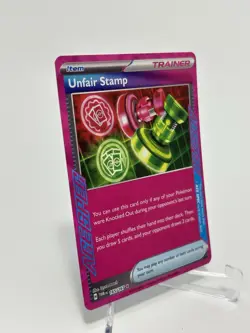 Pokemon UNFAIR STAMP 165/167 | ACE SPEC Rare | Twilight Masquerade Holo NM - Image 2