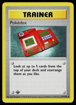 Pokemon Card - Pokedex Base Set (Shadowless) 87/102 1st Edition - Image 1
