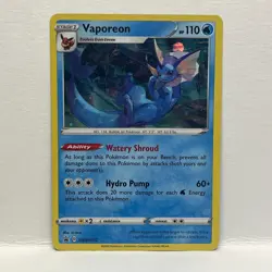 Vaporeon Promo SWSH: Sword & Shield Promo Cards SWSH072 LP-NM - Image 1