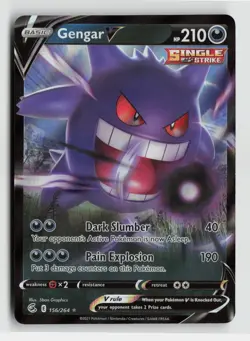 Pokemon - Gengar V - 156/264 SWSH08: Fusion Strike - Ultra Rare - NM - Image 1