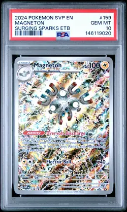 2024 POKEMON SVP EN-SV BLACK STAR PROMO #159 MAGNETON PSA 10 - Image 1