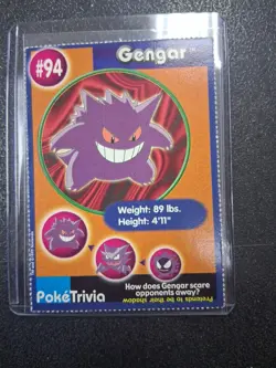 Gengar #94 Pokemon Burger King PokeTrivia Mewtwo Strikes Back - Image 1