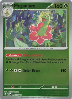 Meganium 010/132 Rare Mega Evolution Pokemon Reverse Holo Near Mint - Image 1