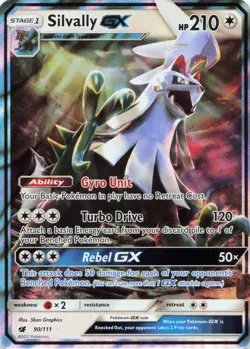 Silvally GX 90/111 Holo GX Rare Crimson Invasion Pokemon Near Mint - Image 1