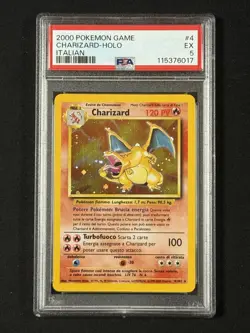 2000 Pokemon Set Base Italian Charizard Holo Psa 5 - Image 1