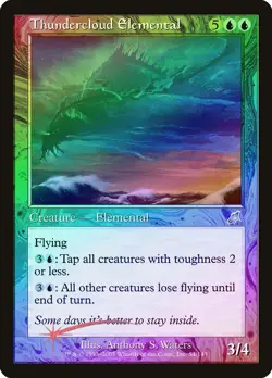 Thundercloud Elemental FOIL Scourge HEAVILY PLD Blue Uncommon MTG CARD ABUGames - Image 1