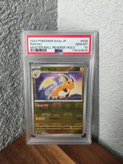 2023 Pokemon SV2a JP - Raichu- Master Ball Reverse Holo PSA 10 - Image 1