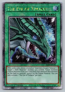 MISPRINT ERROR The Eye of Timaeus Yugioh RA04-EN192 QCR NM - Image 2