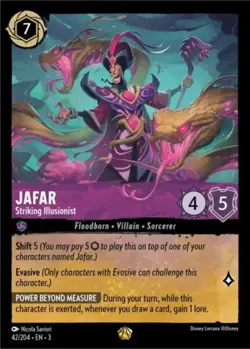 1x Jafar - Striking Illusionist - 42/204 - Legendary Light Play Disney Lorcana: - Image 1