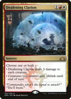 Deafening Clarion 1x FOIL GRN MTG Guilds of Ravnica Rare MINT red white - Image 1