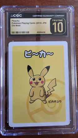 Pokemon Playing Cards Old Maid 2019 Pikachu CGC Pristine 10 Standard Size - Image 1