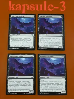 4x Raven of Fell Omens | Outlaws of Thunder Junction | MTG Magic Cards - Image 1
