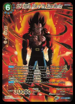 SS4 Vegeta, Rise of the Super Warrior BT11-052 SR Foil Dragon Ball Super Card NM - Image 1