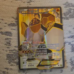 Regirock EX 43a/124 Holo Basic Pokemon TCG Card 180 HP English 2017 - Image 1
