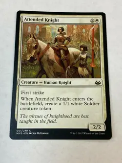 Attended Knight - Magic the Gathering MTG Modern Masters 2017 Single - Image 1
