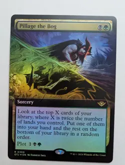 MTG - Pillage the Bog - OTJ - R - Ext Art Foil - 359 - Image 1