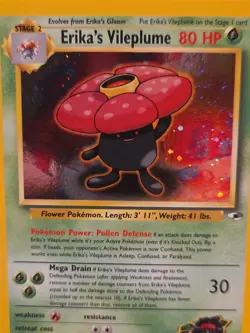 Pokemon TCG Erika's Vileplume 5/132 Gym Heroes Holo Rare LP - Image 5