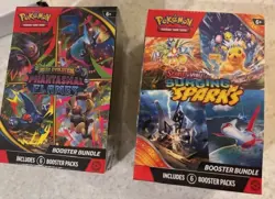 Pokemon Phantasma Flames Booster Bundle AND Surging Sparks Booster Bundle - Image 1