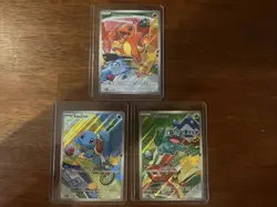 Pokemon TCG First Partner Illustration Collection Series 1 GEN 1 Starters Set - Image 1