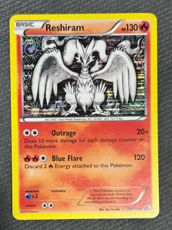 Pokemon Reshiram Holo B&W Legendary Treasures 28/113 - NM - Image 1