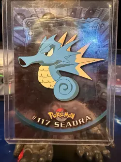Pokemon TCG - Seadra - #117 - Blue Topps TV Animation - HP Silver Foil (2000) - Image 1