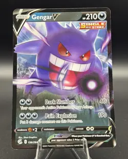 Pokemon Gengar V 156/264 Swsh08 Fusion Strike Holo English - Image 1
