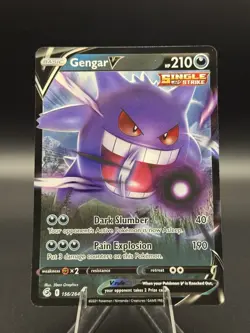 Pokemon Gengar V 156/264 Swsh08 Fusion Strike Holo English - Image 3