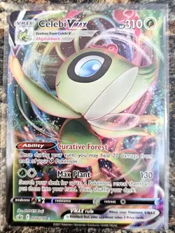 Pokemon 2021 Chilling Reign Celebi VMAX 8 NM or better - Image 1