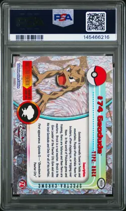 Geodude #74 Spectra Chrome EX-MT PSA 6. Pokemon T.V. Topps Chrome - Image 2