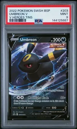 Umbreon V SWSH203 MINT PSA 9. Pokemon SW&SH Black Star Promos - Image 1