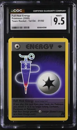 2000 Pokemon Rocket Full Heal Energy 1st Edition 81/82 PSA CGC 9.5 - Image 1