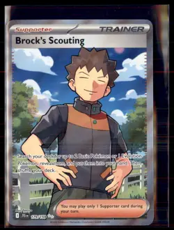 Pokemon Brock's Scouting 179/159 Sv09: Journey Together Full Art - Image 1