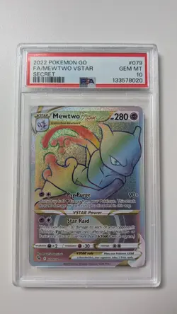 Mewtwo VStar 079/078 Secret Rare PSA 10 TCG Pokemon GO - Image 1