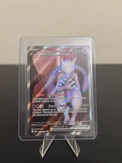 Team Rocket's Mewtwo ex 213/182 Sv10 Destined Rivals Ultra Rare Full Art Holo - Image 1