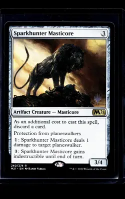 2020 MTG Magic the Gathering M21 Core Set 2021 Promo Pack Sparkhunter Masticore - Image 1