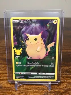 Pokemon TCG 2021 Celebrations Pikachu Illustration Rare 005/025 Nintendo - Image 1