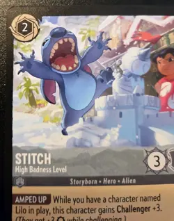 Stitch - High Badness Level 185/204 Common Winterspell Disney Lorcana TCG - Image 2