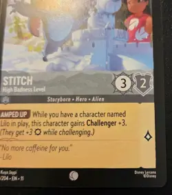Stitch - High Badness Level 185/204 Common Winterspell Disney Lorcana TCG - Image 5
