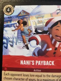 Nani's Payback 127/204 Super Rare Winterspell Disney Lorcana TCG - Image 2