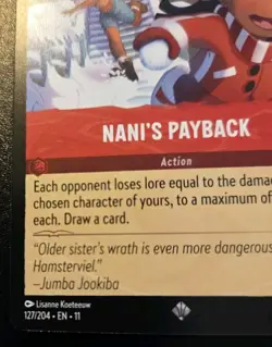 Nani's Payback 127/204 Super Rare Winterspell Disney Lorcana TCG - Image 4