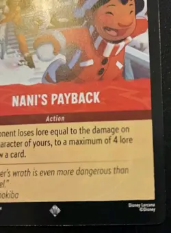 Nani's Payback 127/204 Super Rare Winterspell Disney Lorcana TCG - Image 5