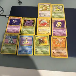 Vintage Pokemon Card Lot (10) - Fossil & Jungle Rare Non-Holo - WOTC 1999 - Image 1